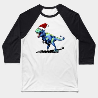 Christmas T-Rex Dinosaur Baseball T-Shirt